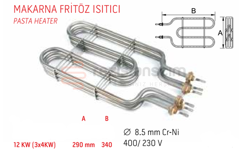 Makarna Ve Fritöz Rezistansı 3x4000KW 400/230 V