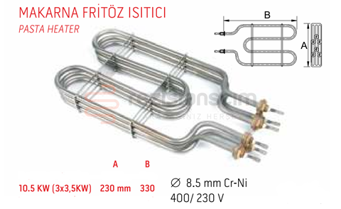 Makarna Ve Fritöz Rezistansı 3x3500KW 400/230 V