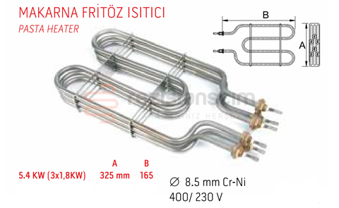 Makarna Ve Fritöz Rezistansı 3x1800KW 400/230 V