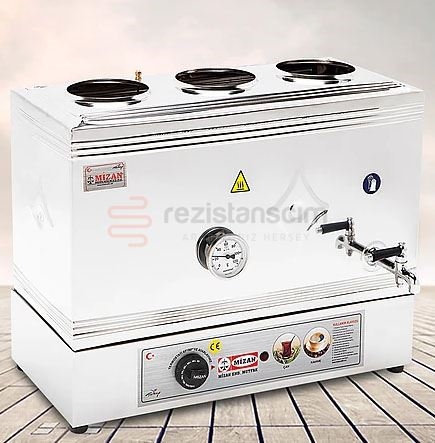 MİZAN 60 LIK ELEKTRİKLİ 40 LT ÇAY KAZANI KROM KAHVECİ