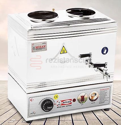 MİZAN 25 LİK ELEKTRİKLİ 20 LT ÇAY KAZANI KROM KAHVECİ