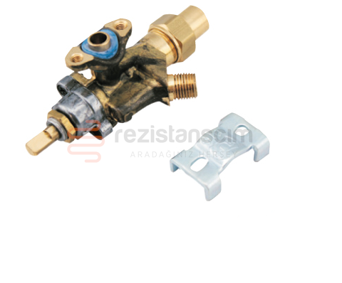 Meşale Çay Kazanı Emniyet Ventilli Doğalgaz Musluk Büyük Göz